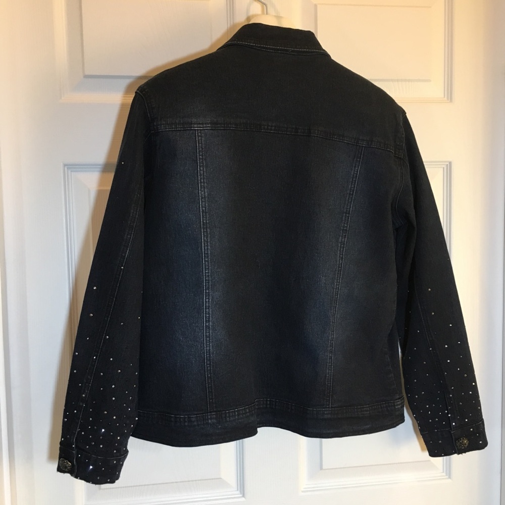DG2 Diane Gilman Embellished Denim Jacket Size M - Picture 2 of 5